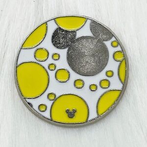 🔮 5/$25 Disney Silver And Yellow Mickey Ears Pin‎